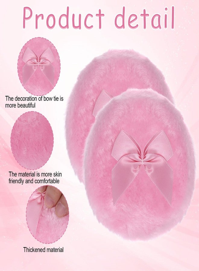 Aeaocvo 2 Pcs Large Body Powder Puff, 3.5 Inch Soft Washable Reusable Dusting Big Fluffy Powder Puff for Wet Dry Makeup Face Body - Image 2